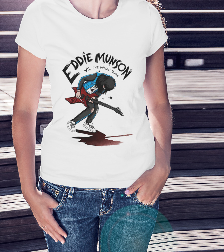 Eddie Munson Vs The Upside Down Stranger Things Guitar Battle Scene T-Shirt