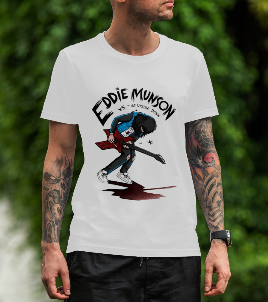 Eddie Munson Vs The Upside Down Stranger Things Guitar Battle Scene T-Shirt