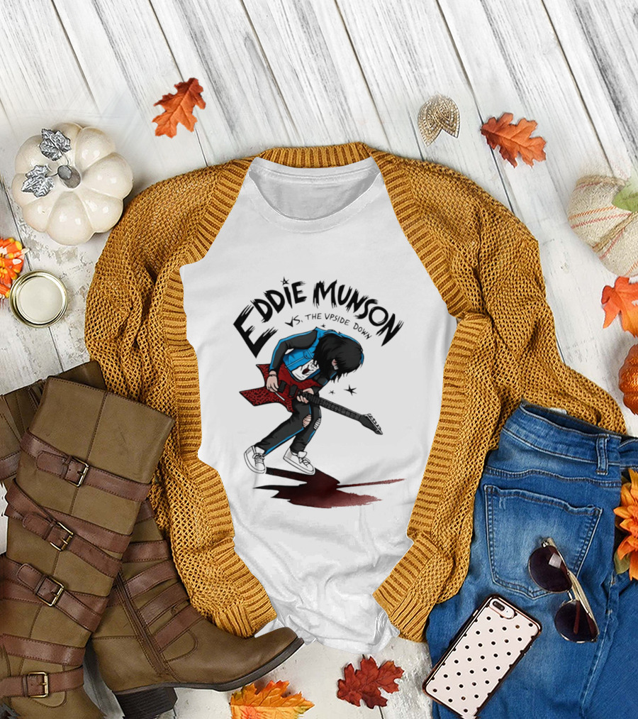 Eddie Munson Vs The Upside Down Stranger Things Guitar Battle Scene T-Shirt