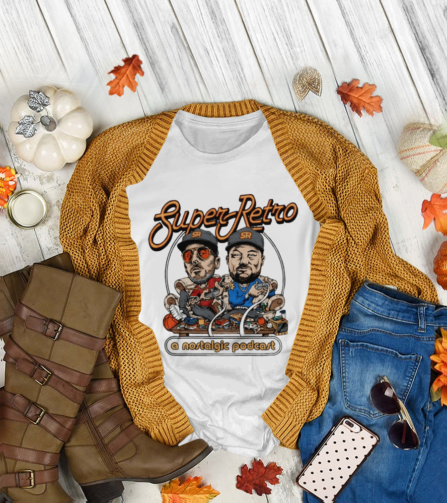 Super Retro SR A Nostalgic Podcast T-Shirt