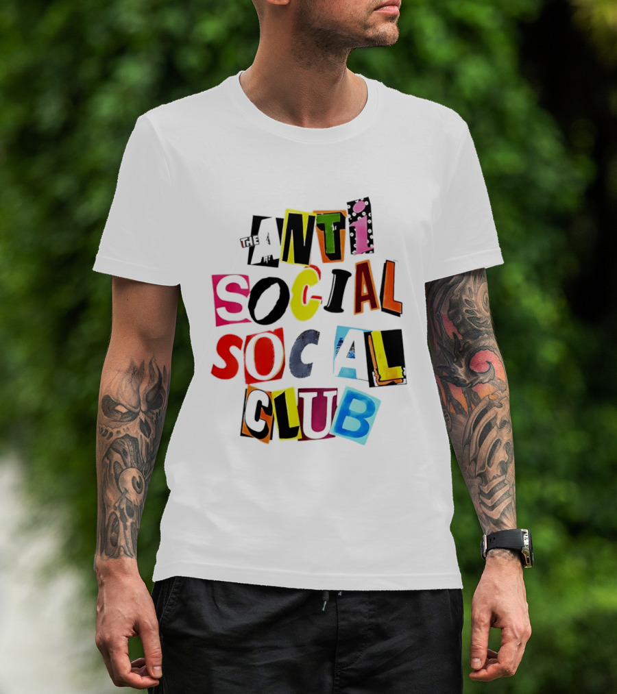 The Anti Social Social Club ASSC Collage Colorful T-Shirt
