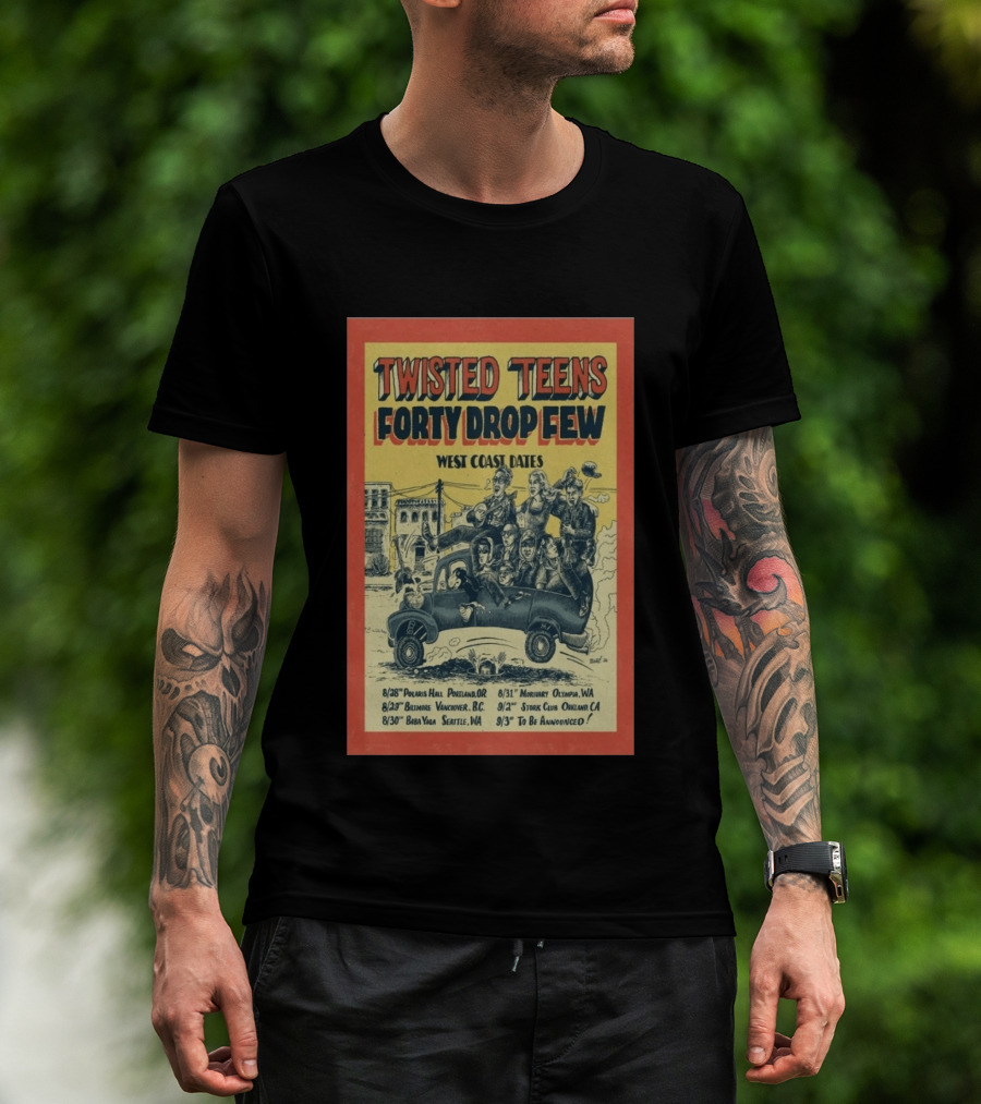 Twisted Teens Forty Drop Few West Coast Dates Stork Club Oakland September 2 2026 T-Shirt