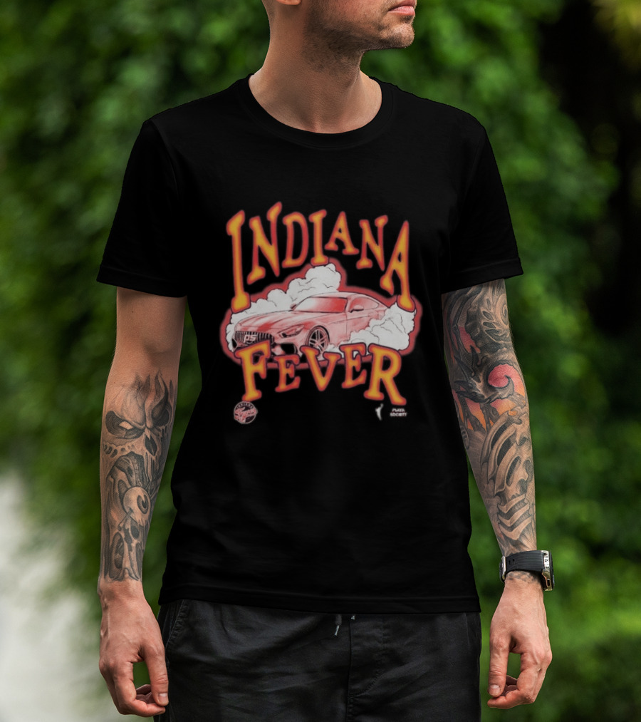 Indiana Fever Playa Society Sketch Car And Smoke T-Shirt
