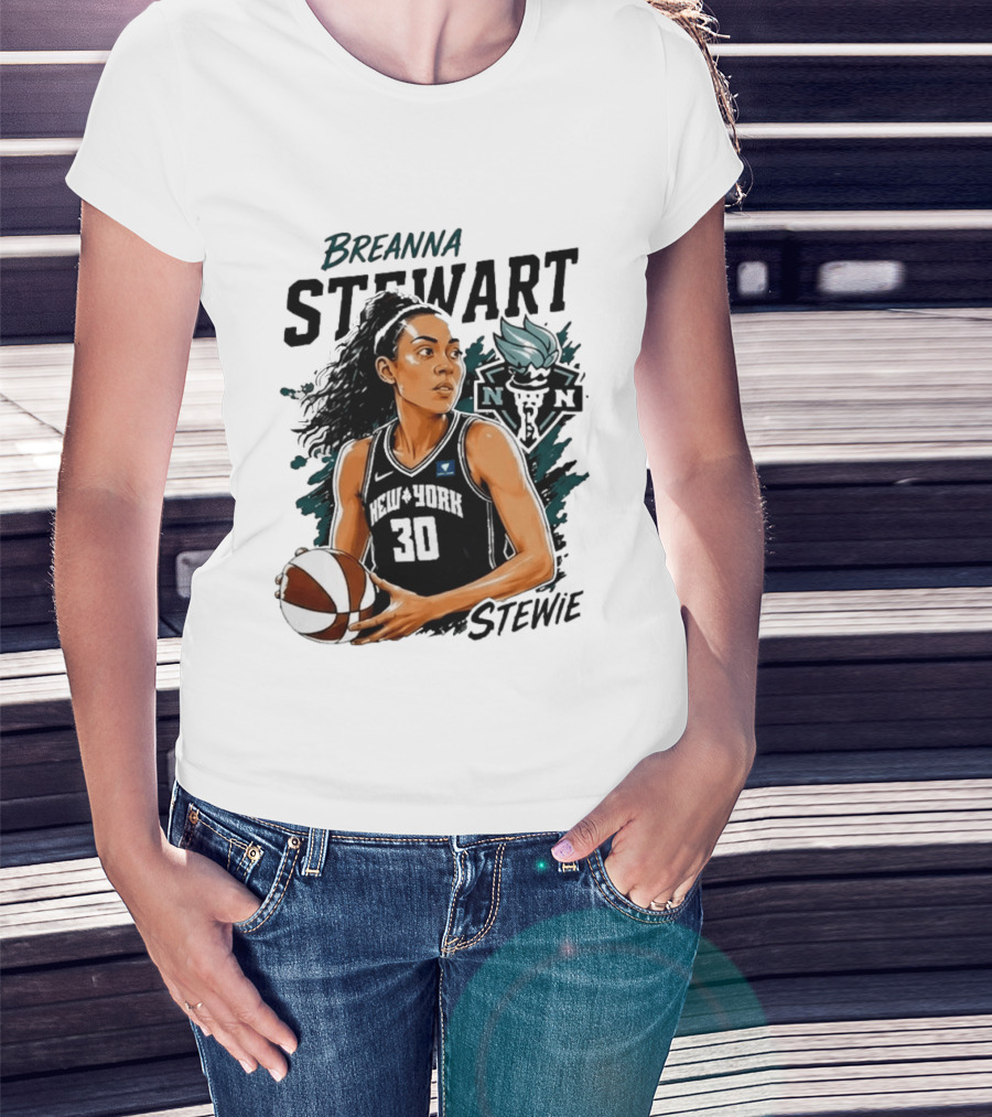 Breanna Stewart New York Liberty Stewie 30 Basketball Star T-Shirt