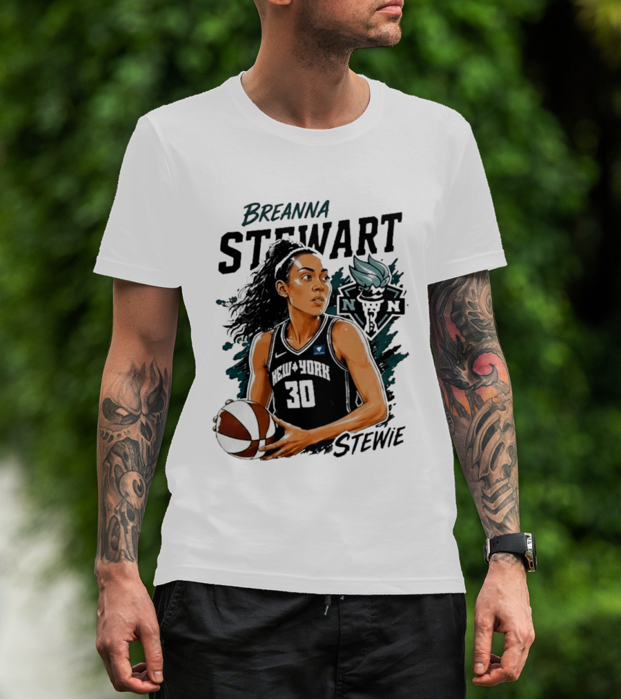 Breanna Stewart New York Liberty Stewie 30 Basketball Star T-Shirt