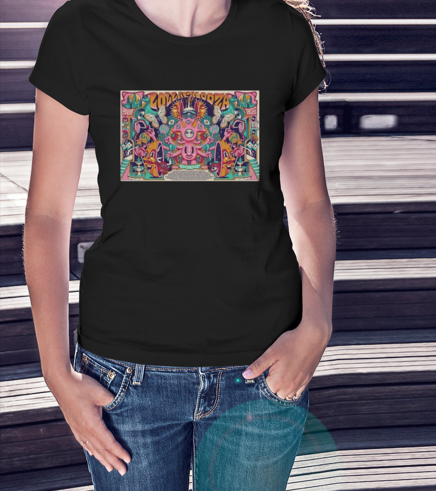 Lollapalooza Grand Park Chicago August 02 2026 Exclusive Vibrant Psychedelic Illustrations T-Shirt