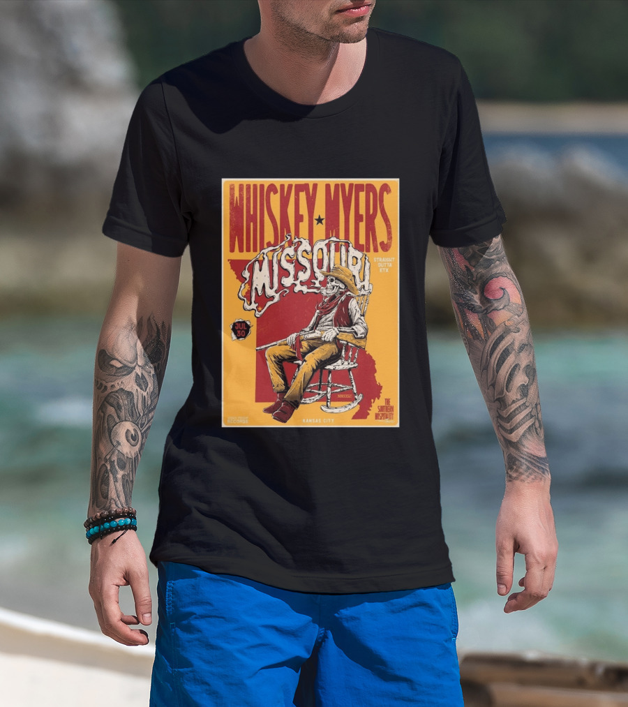 Whiskey Myers Missouri Tour 2026 Kansas City Morton Amphitheater July 30 Straight Outta ETX T-Shirt