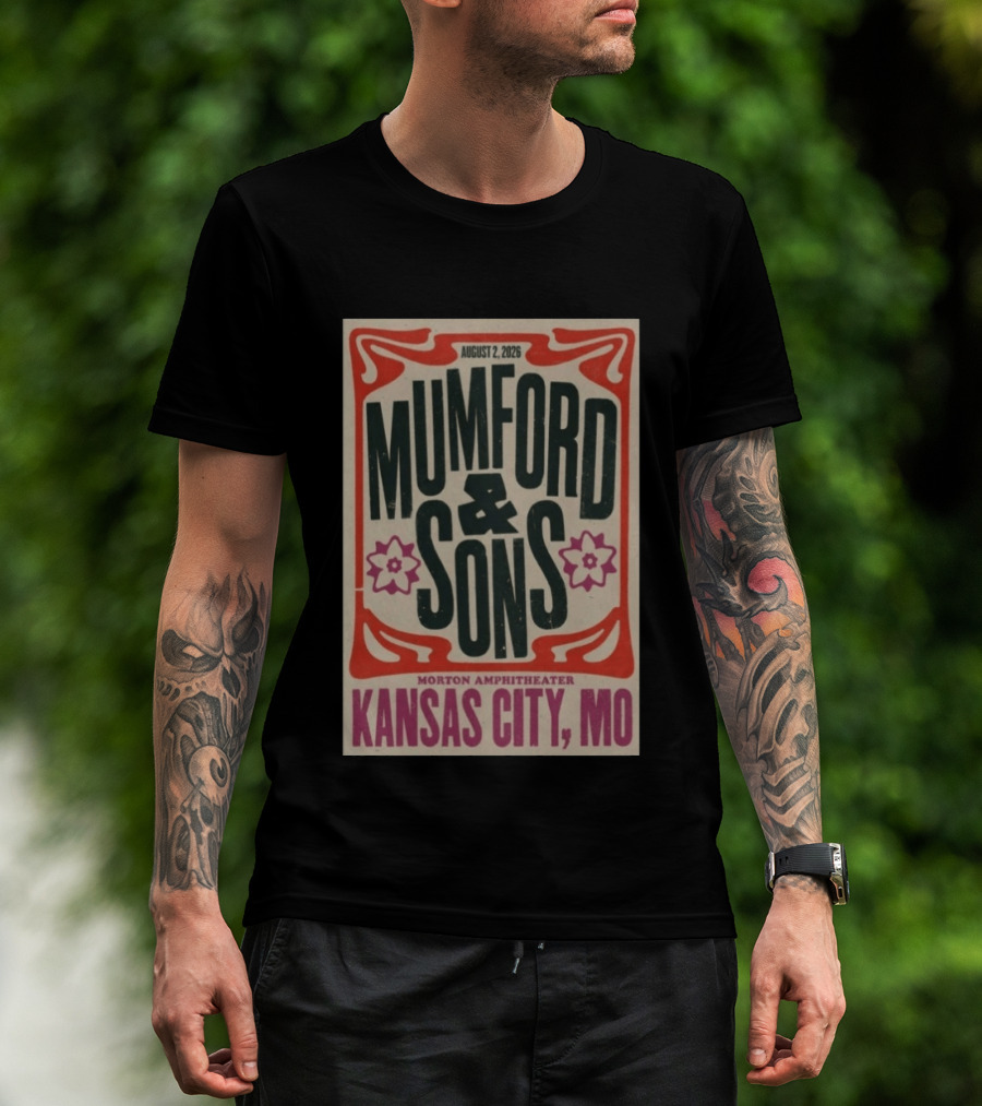 Mumford And Sons August 2 2026 Morton Amphitheater Kansas City MO T-Shirt
