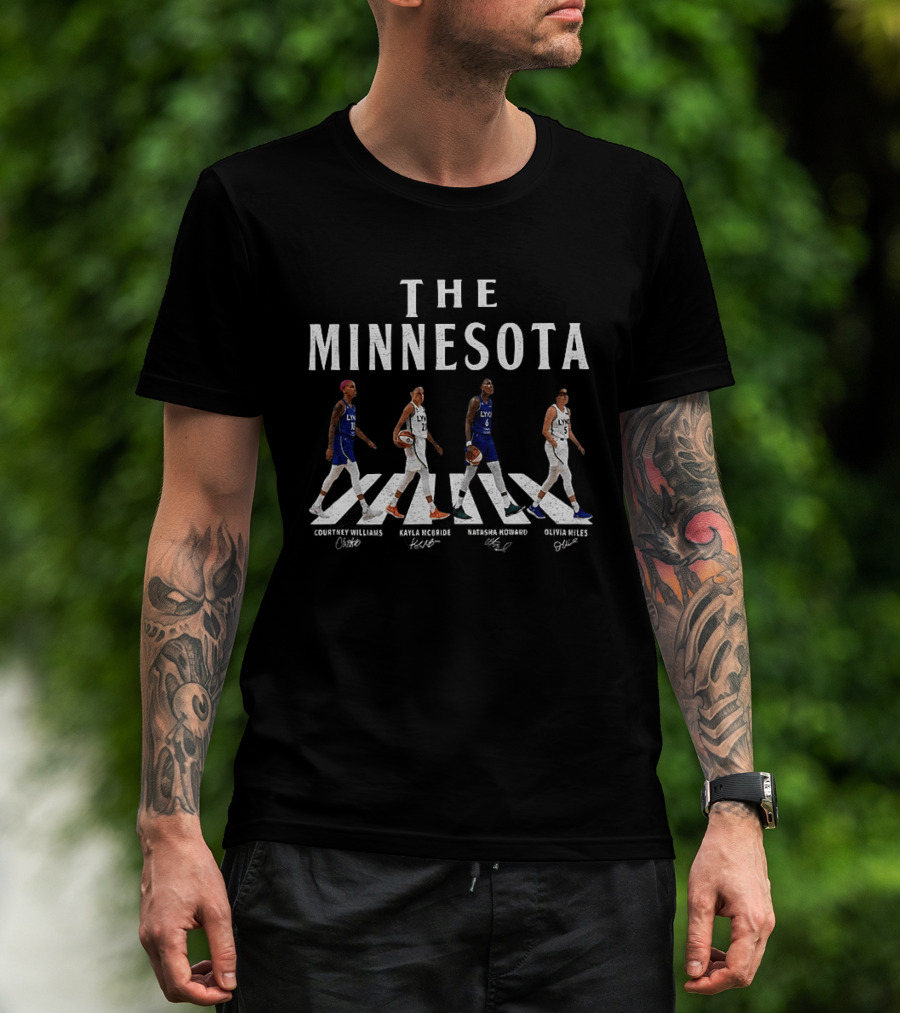 THE MINNESOTA Napheesa Collier Courtney Williams Kayla McBride Olivia Miles Abbey Road Signatures T-Shirt