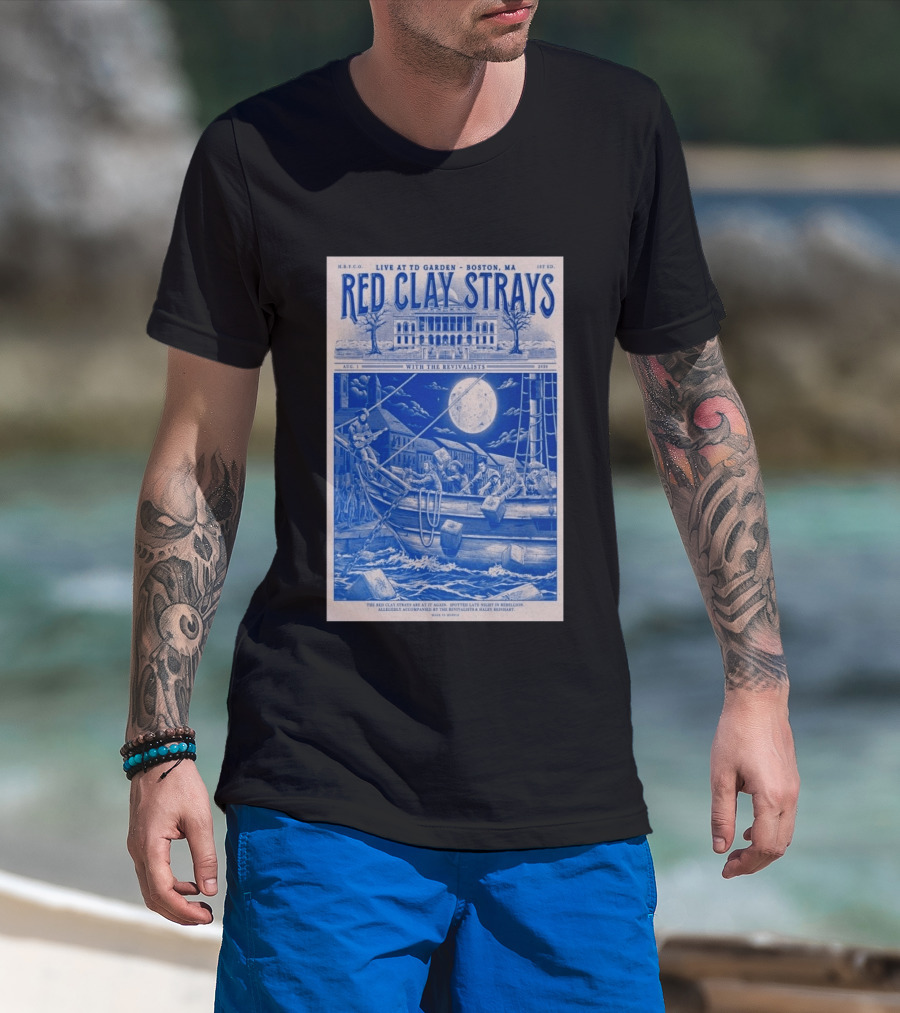 Live At TD Garden Boston MA August 1 2026 Red Clay Strays With The Revivalists T-Shirt