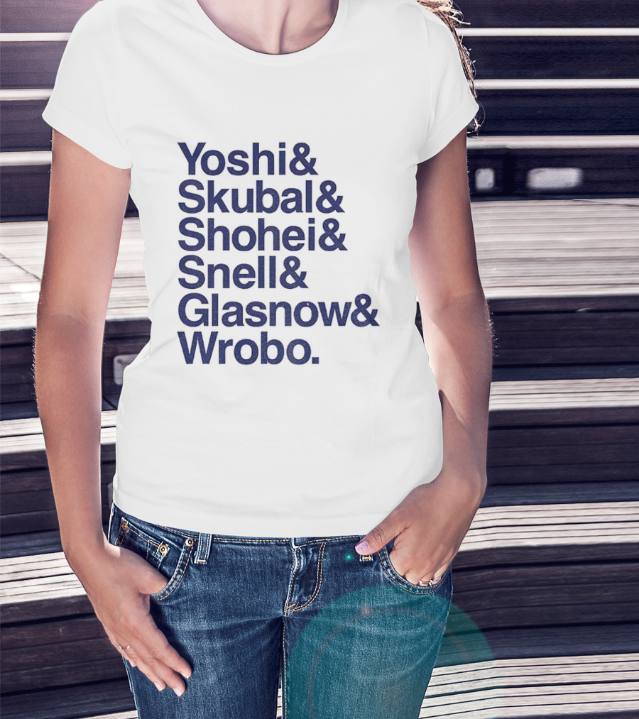 Yoshi Skubal Shohei Snell Glasnow Wrobo Dodgers Pitchers Ampersand T-Shirt