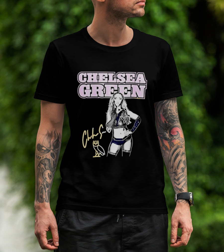 Chelsea Green Wrestling Owl Gesture Signature T-Shirt