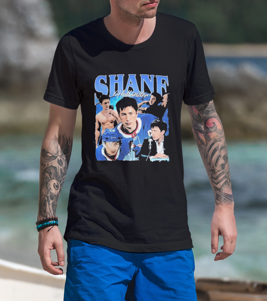 Shane Hollander Hockey Player Collage Hudson Williams T-Shirt