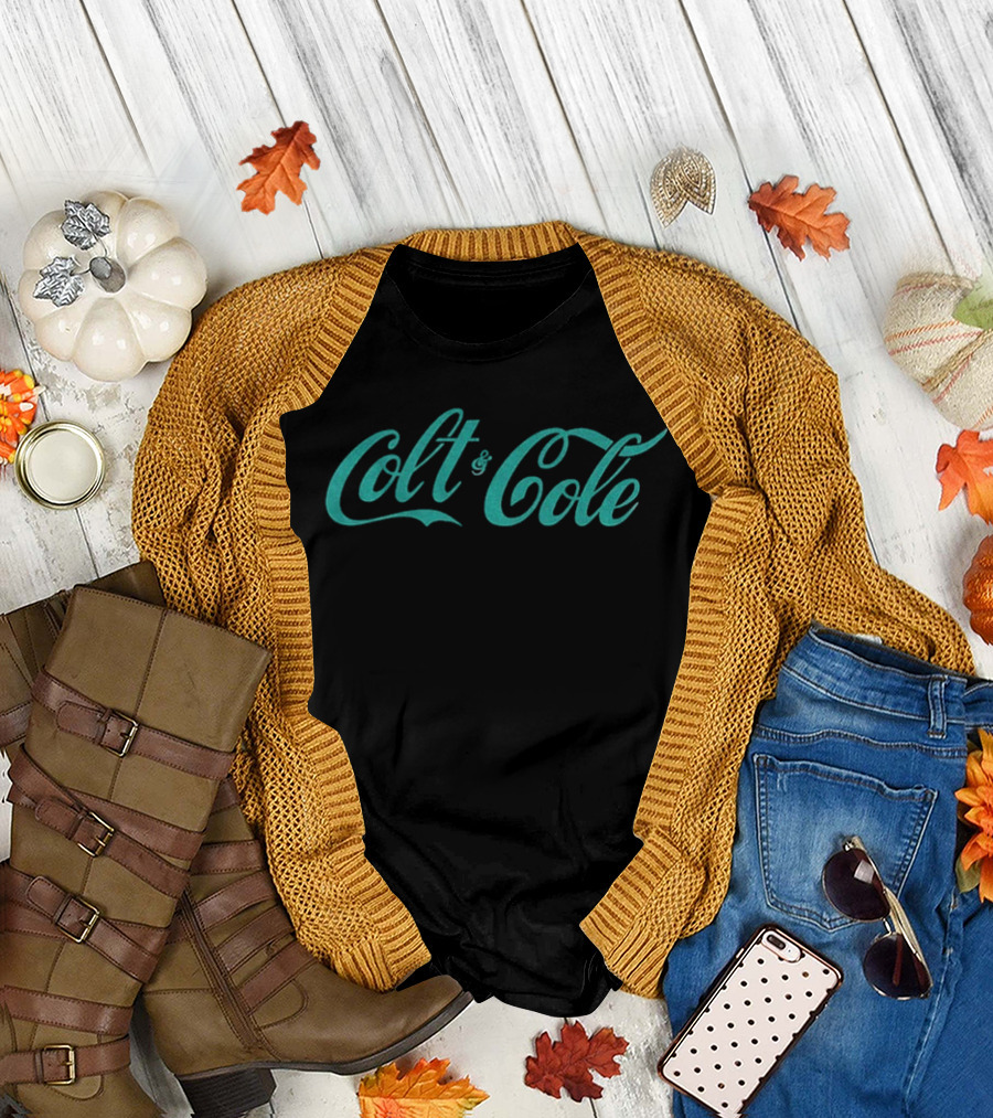 Colt And Cole Coca Cola Retro Style Script T-Shirt