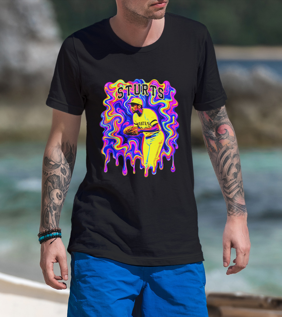 Pirates Dock Ellis Psychedelic Sturts Baseball Pitcher T-Shirt