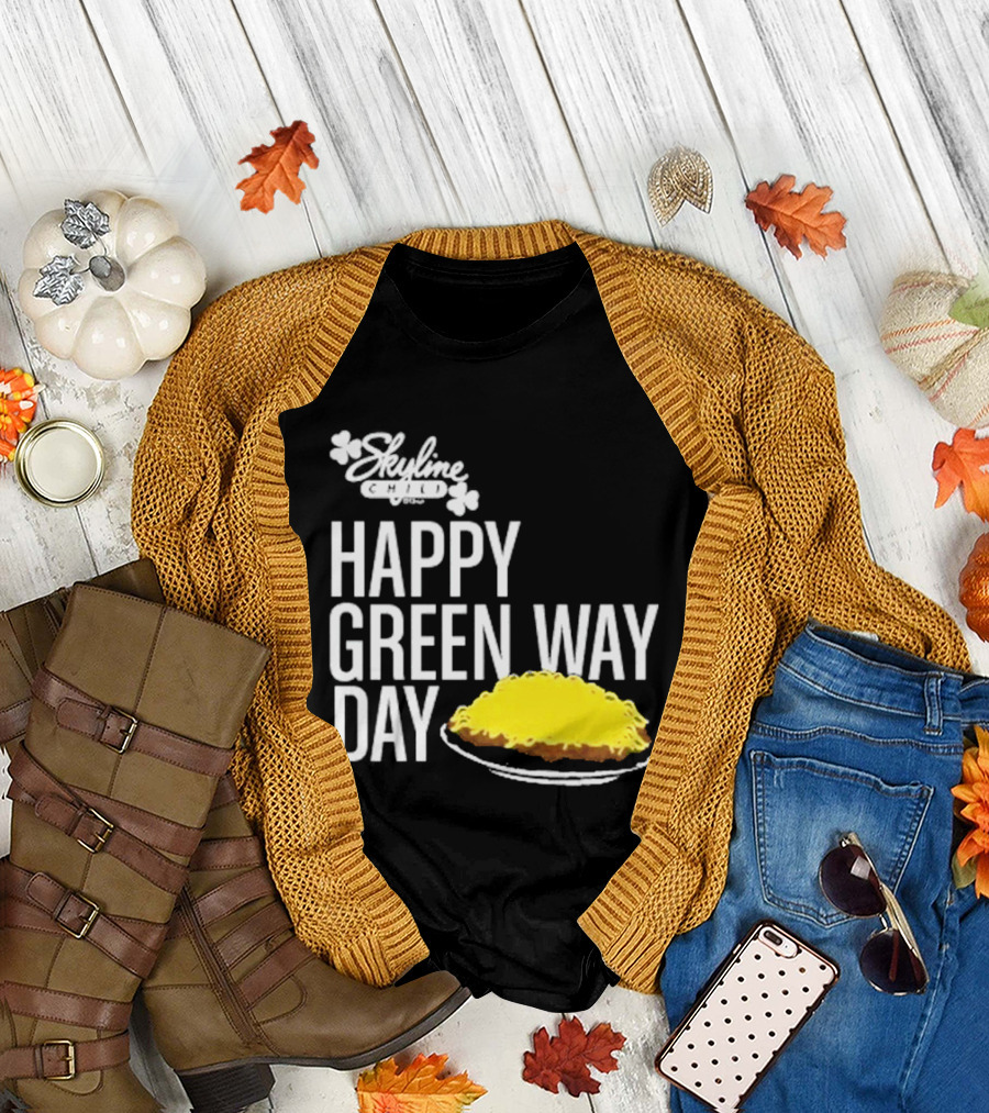 Skyline Chili Happy Green Way Day Cheese Coney Celebration T-Shirt