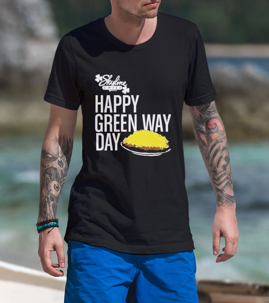 Skyline Chili Happy Green Way Day Cheese Coney Celebration T-Shirt
