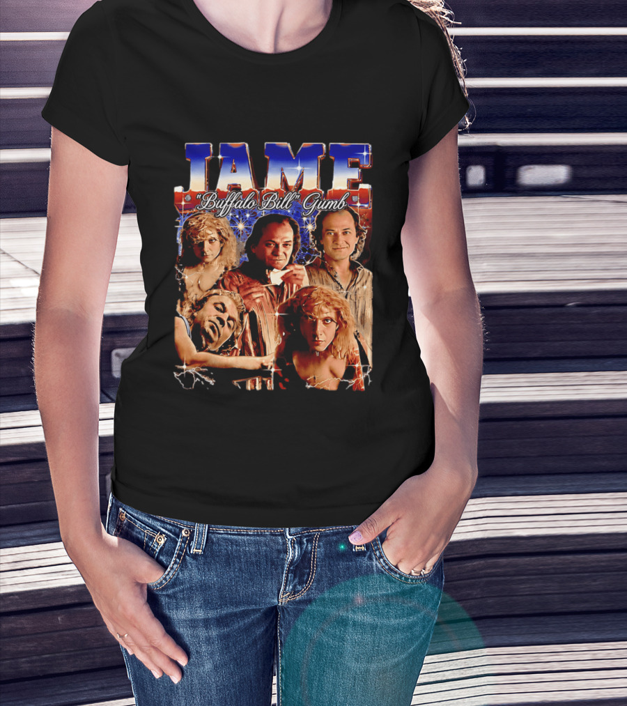 Buffalo Bill Gumb Silence Of The Lambs Movie Character Collage T-Shirt