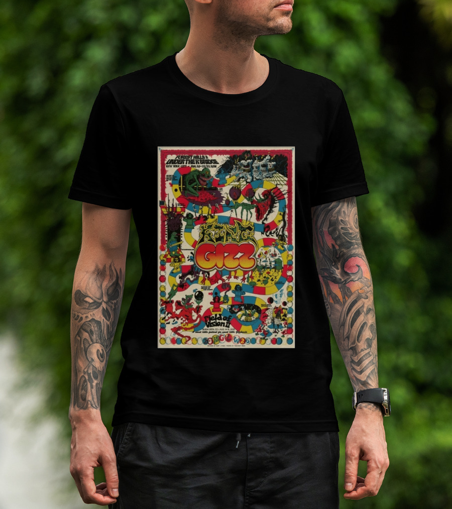 King Gizzard And The Lizard Wizard Forest Hills Under The Ring NYC Aug 2026 Field Of Vision II T-Shirt