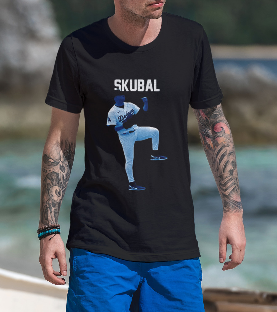 Los Angeles Dodgers Tarik Skubal 29 MLB Baseball 2026 Gradient T-Shirt