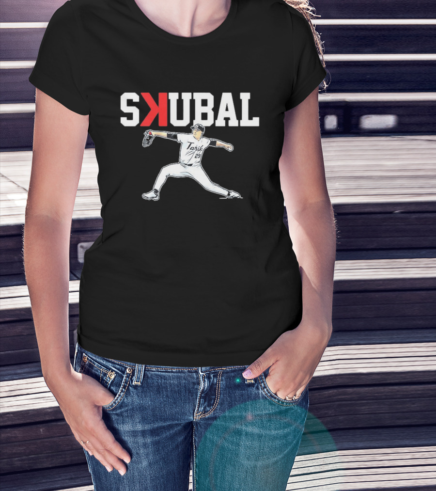 Tarik Skubal Detroit Tigers MLB Player Pitching SKUBAL T-Shirt
