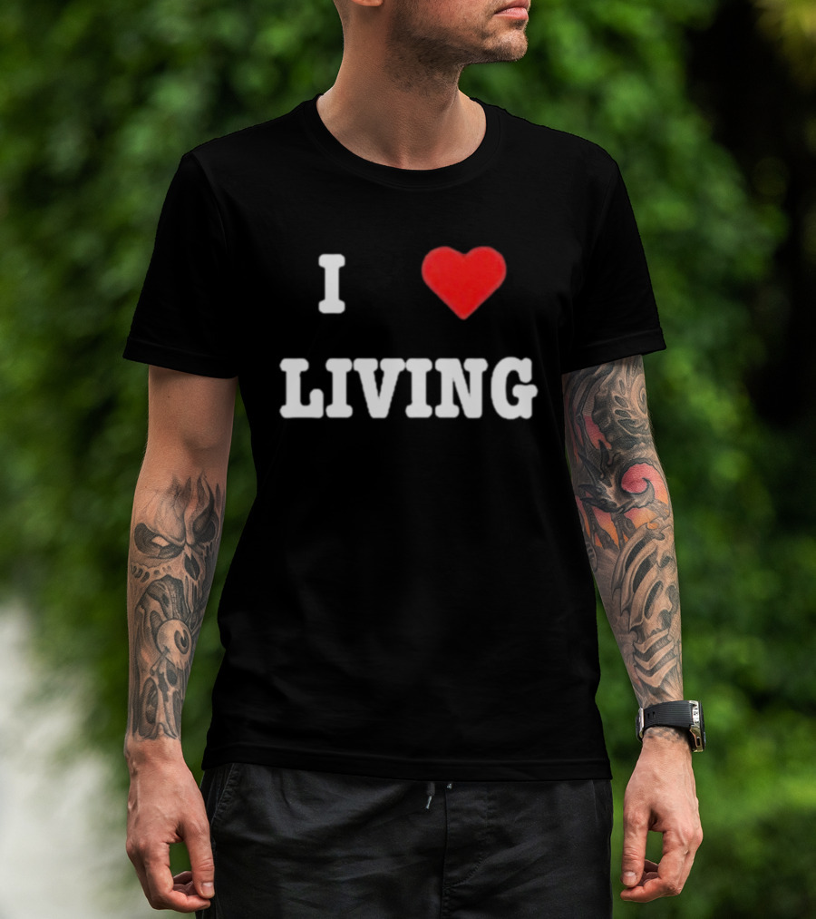 Mxdvs I Love Living Heart T-Shirt