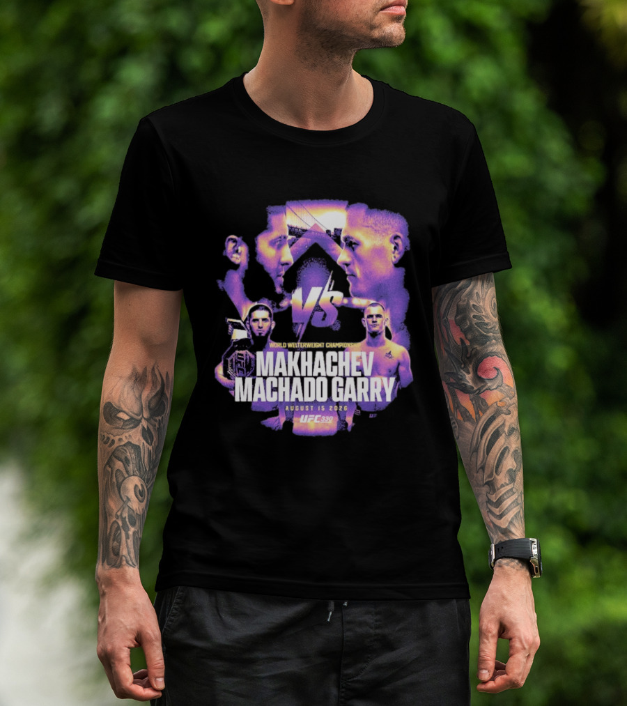 UFC 330 World Welterweight Championship Makhachev Vs Machado Garry August 15 2026 T-Shirt