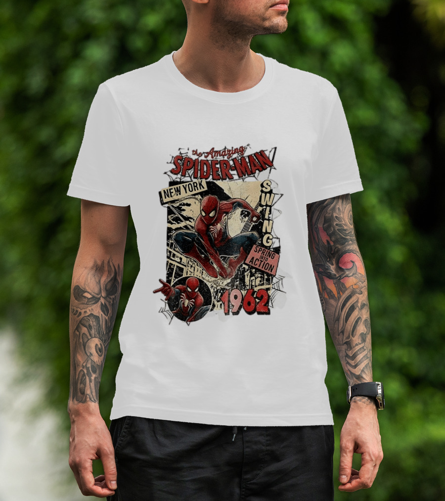Amazing Spider Man New York Swing Spring Into Action 1962 T-Shirt