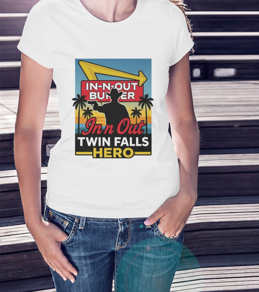 In N Out Burger Twin Falls Hero Retro Western 2026 T-Shirt