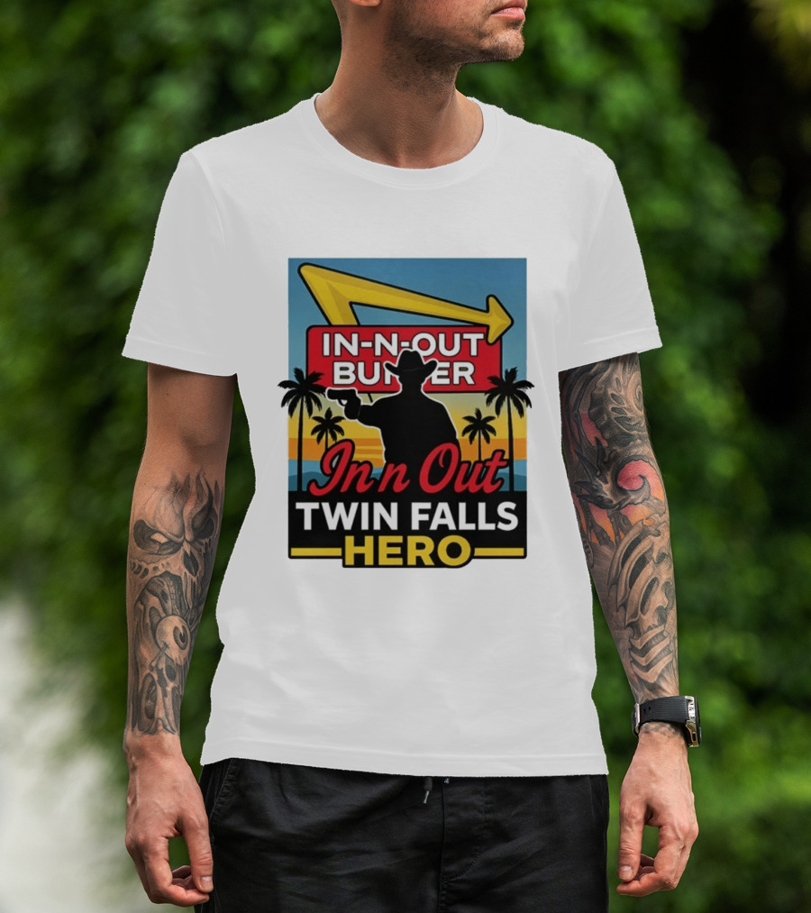 In N Out Burger Twin Falls Hero Retro Western 2026 T-Shirt