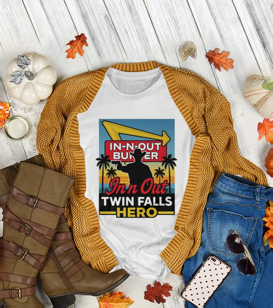In N Out Burger Twin Falls Hero Retro Western 2026 T-Shirt