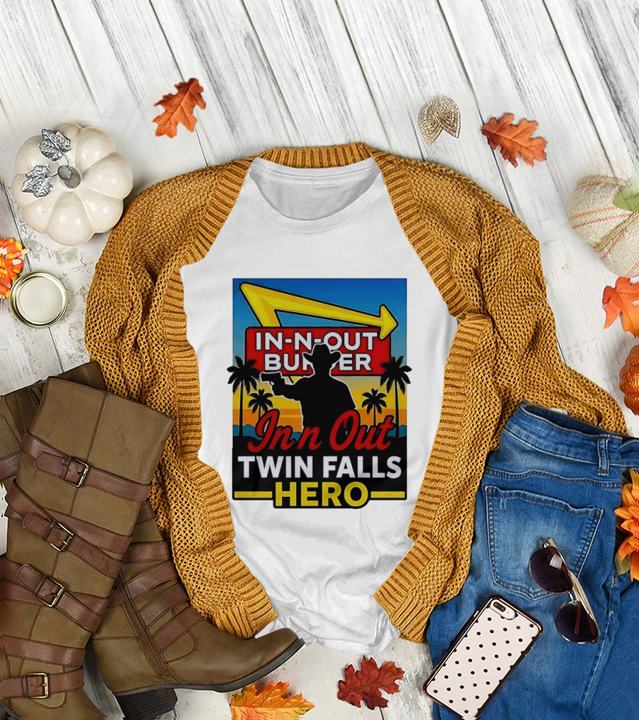 In N Out Burger Twin Falls Hero Western Sunset T-Shirt