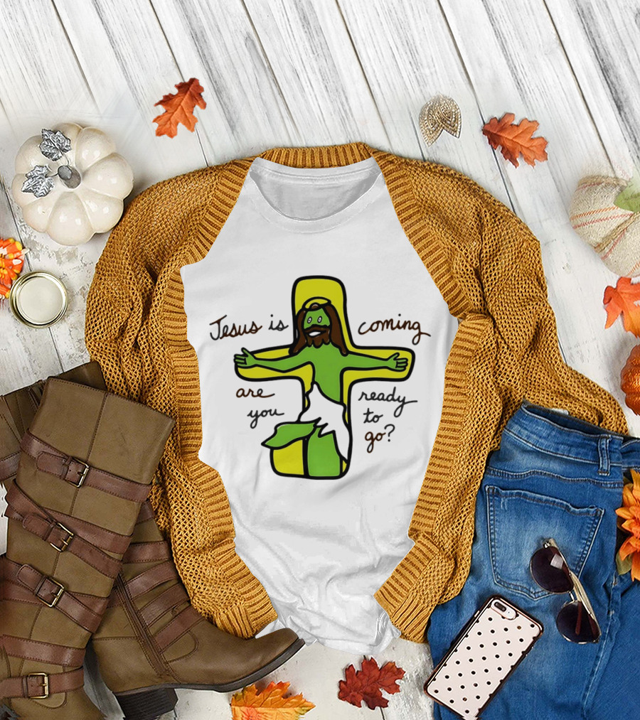 Jesus Is Coming Are You Ready To Go Cross Doodle T-Shirt