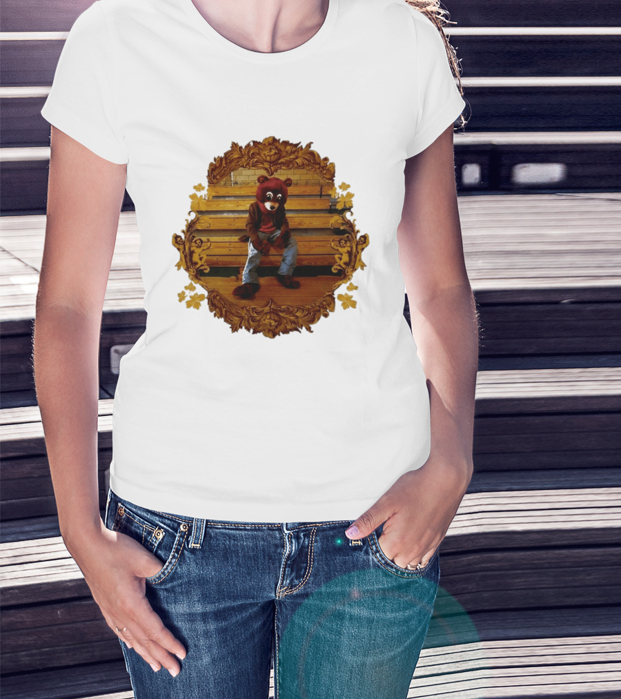 Kanye West The College Dropout Bear Seated In Ornate Frame T-Shirt