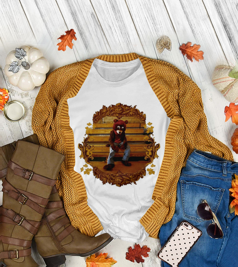 Kanye West The College Dropout Bear Seated In Ornate Frame T-Shirt