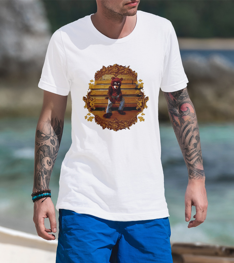 Kanye West The College Dropout Bear Seated In Ornate Frame T-Shirt