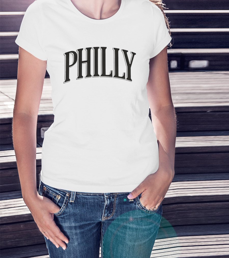 Philly City Pride Vintage Arched Lettering T-Shirt