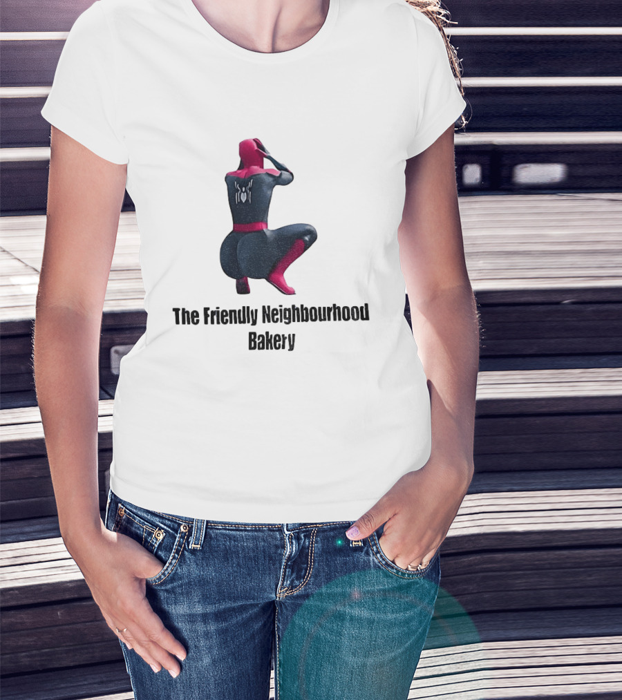 Sexy Spider Man The Friendly Neighbourhood Bakery Pose T-Shirt