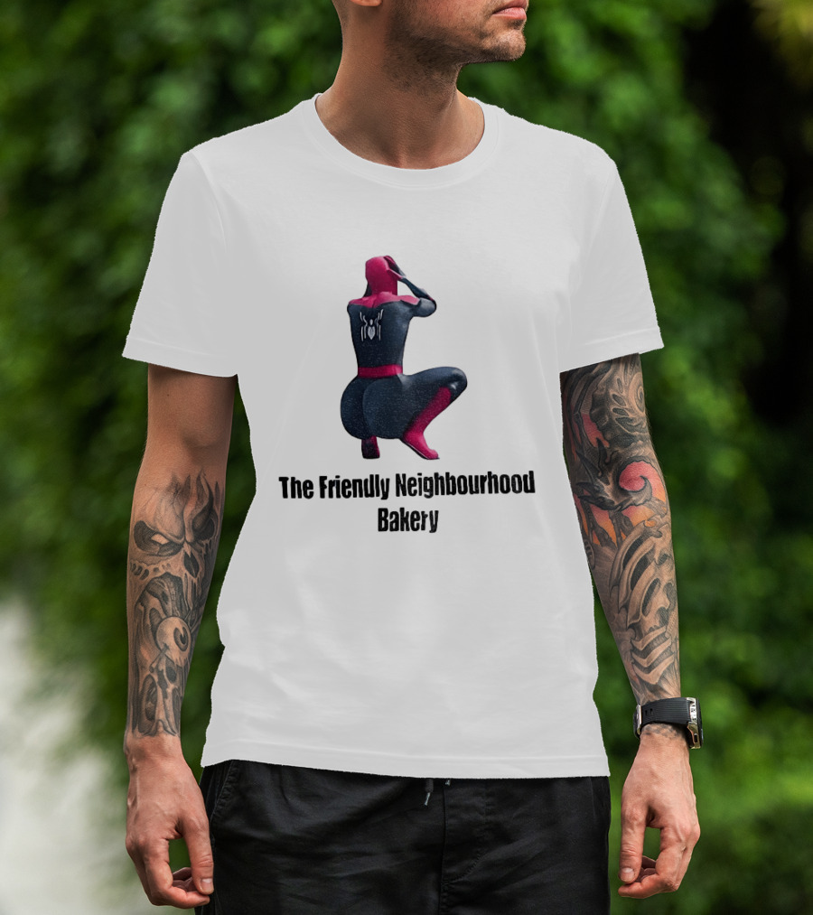 Sexy Spider Man The Friendly Neighbourhood Bakery Pose T-Shirt