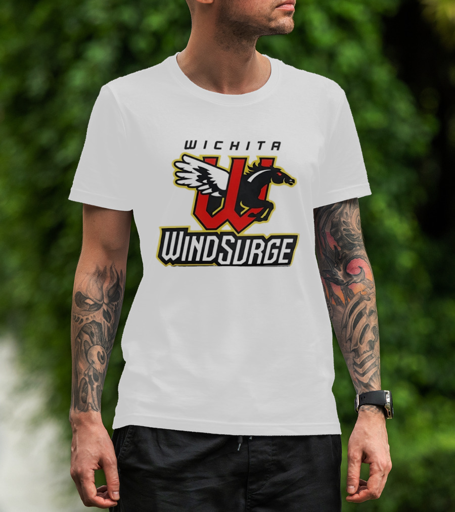 Wichita Wind Surge Black Pegasus Red W T-Shirt