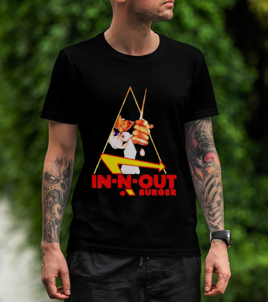A Work Orange In N Out Burger Logo Mashup T-Shirt