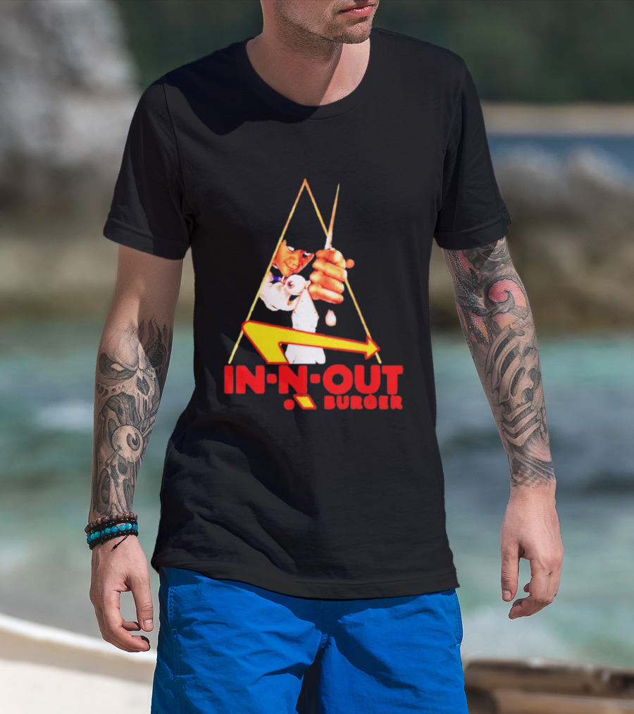 A Work Orange In N Out Burger Logo Mashup T-Shirt