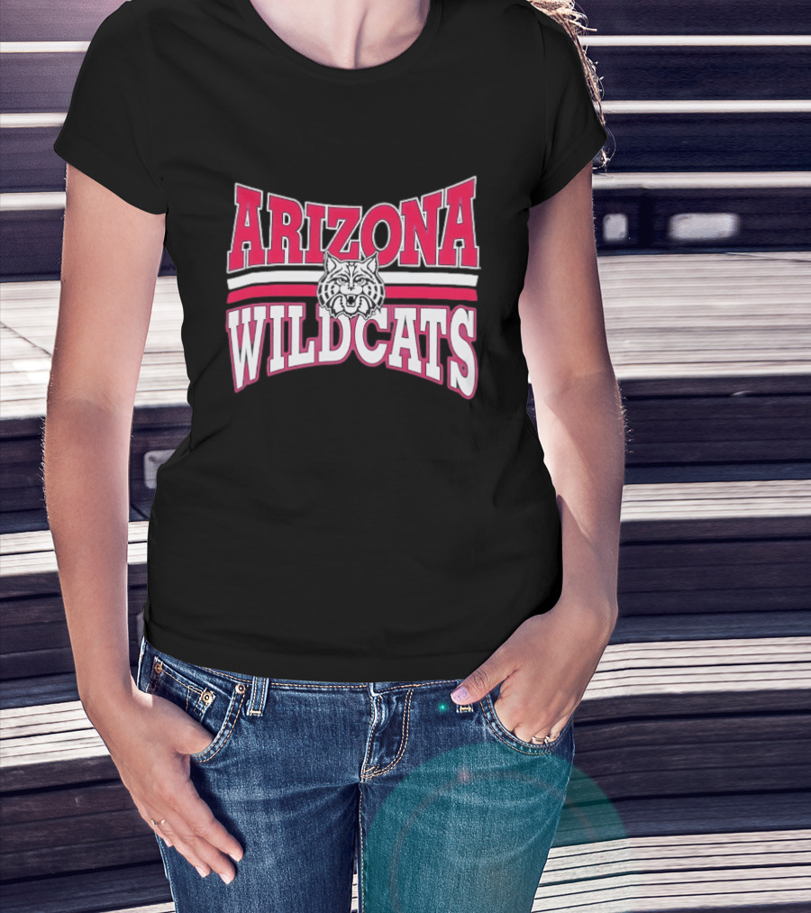 Arizona Wildcats NCAA Head Red White Stripes T-Shirt
