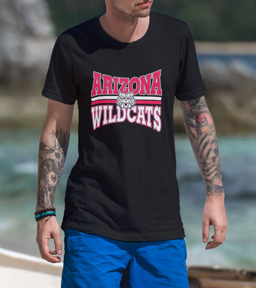 Arizona Wildcats NCAA Head Red White Stripes T-Shirt