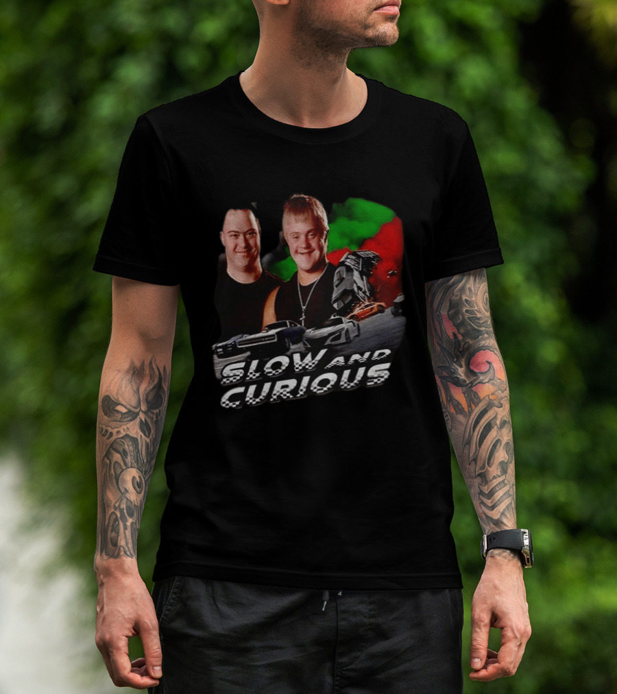 Slow And Curious Racing Car Men With Down Syndrome T-Shirt