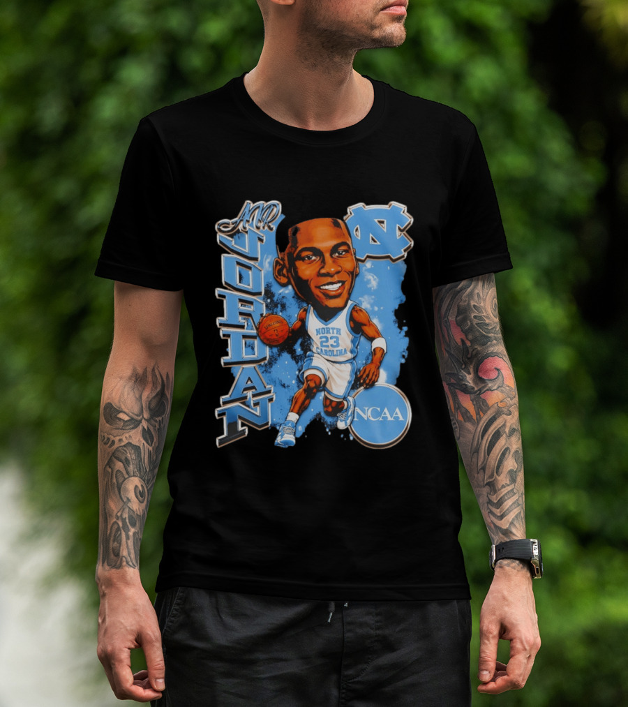Mr Jordan North Carolina Tar Heels NCAA Basketball 23 T-Shirt
