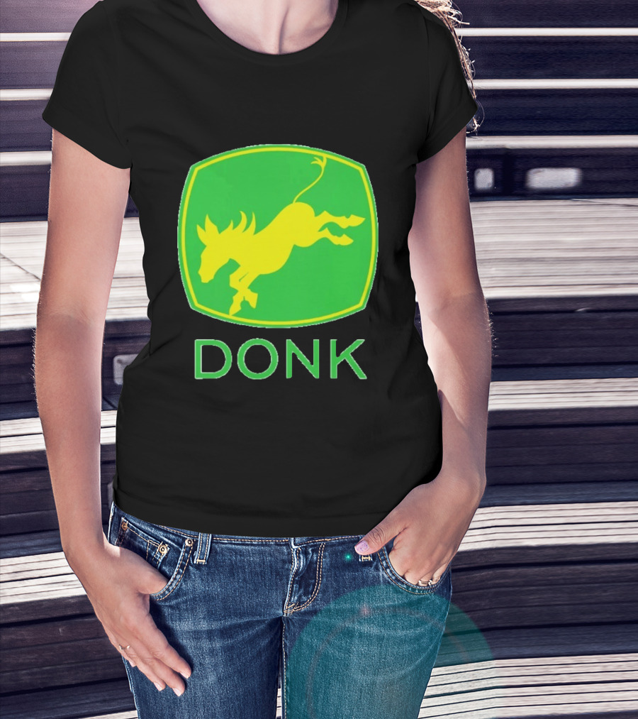 Donk Green And Yellow Farming Donkey T-Shirt
