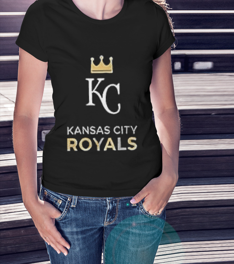 Kansas City Royals Skull Bat Crossed Baseball KC Crown T-Shirt