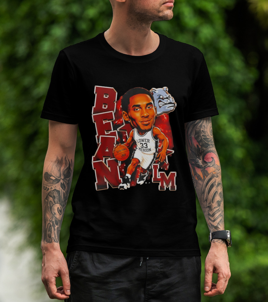 Kobe Bryant Lower Merion Aces Bean Spalding NBA Basketball LM Bulldog T-Shirt