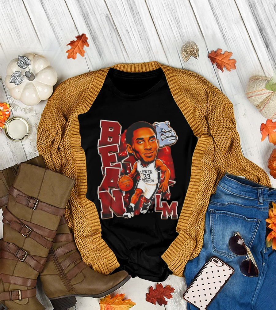Kobe Bryant Lower Merion Aces Bean Spalding NBA Basketball LM Bulldog T-Shirt